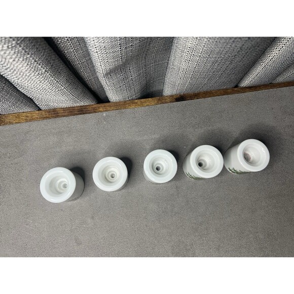Vtg Taper Candle Holders Mini Christmas Trees Funny Design West Germany Lot of 5 - Picture 7 of 11